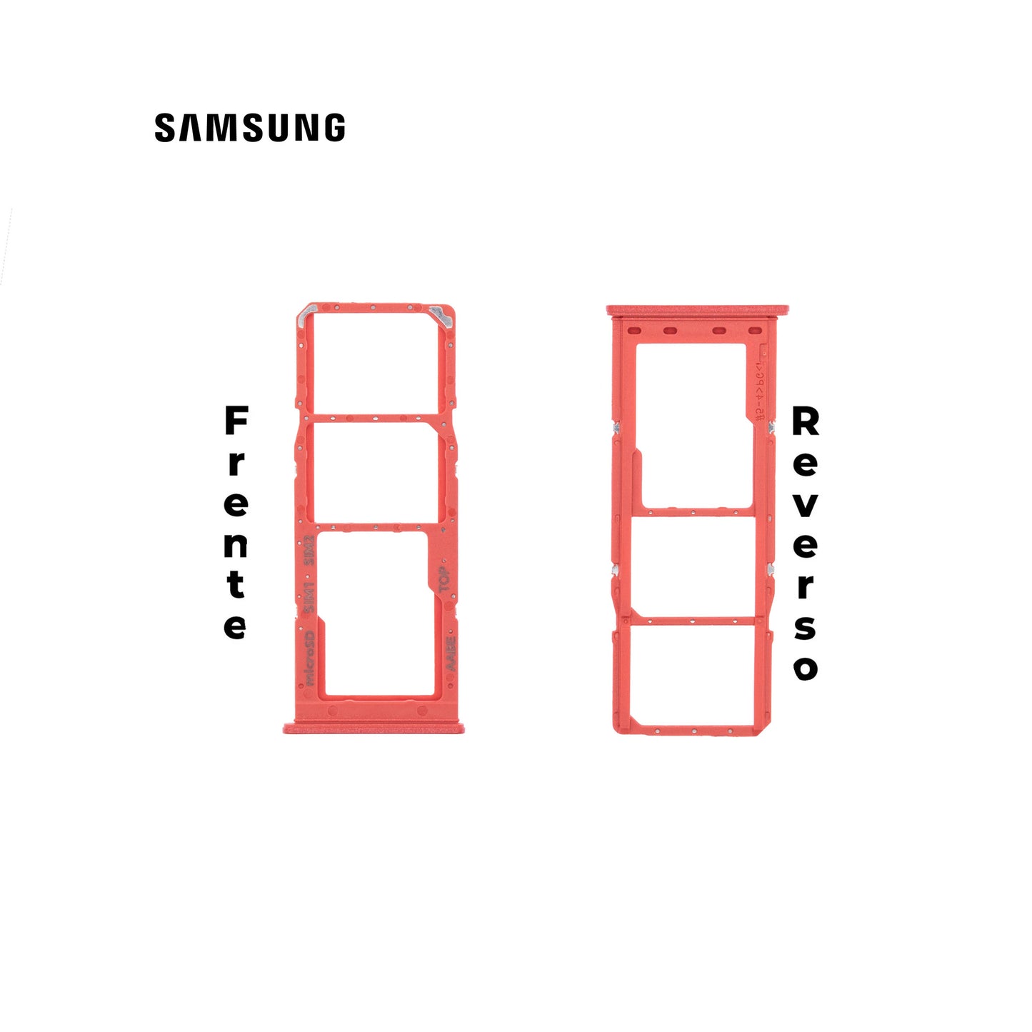 PORTA SIM SAMSUNG A12 ROJO