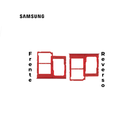 PORTA SIM SAMSUNG A31 ROJO