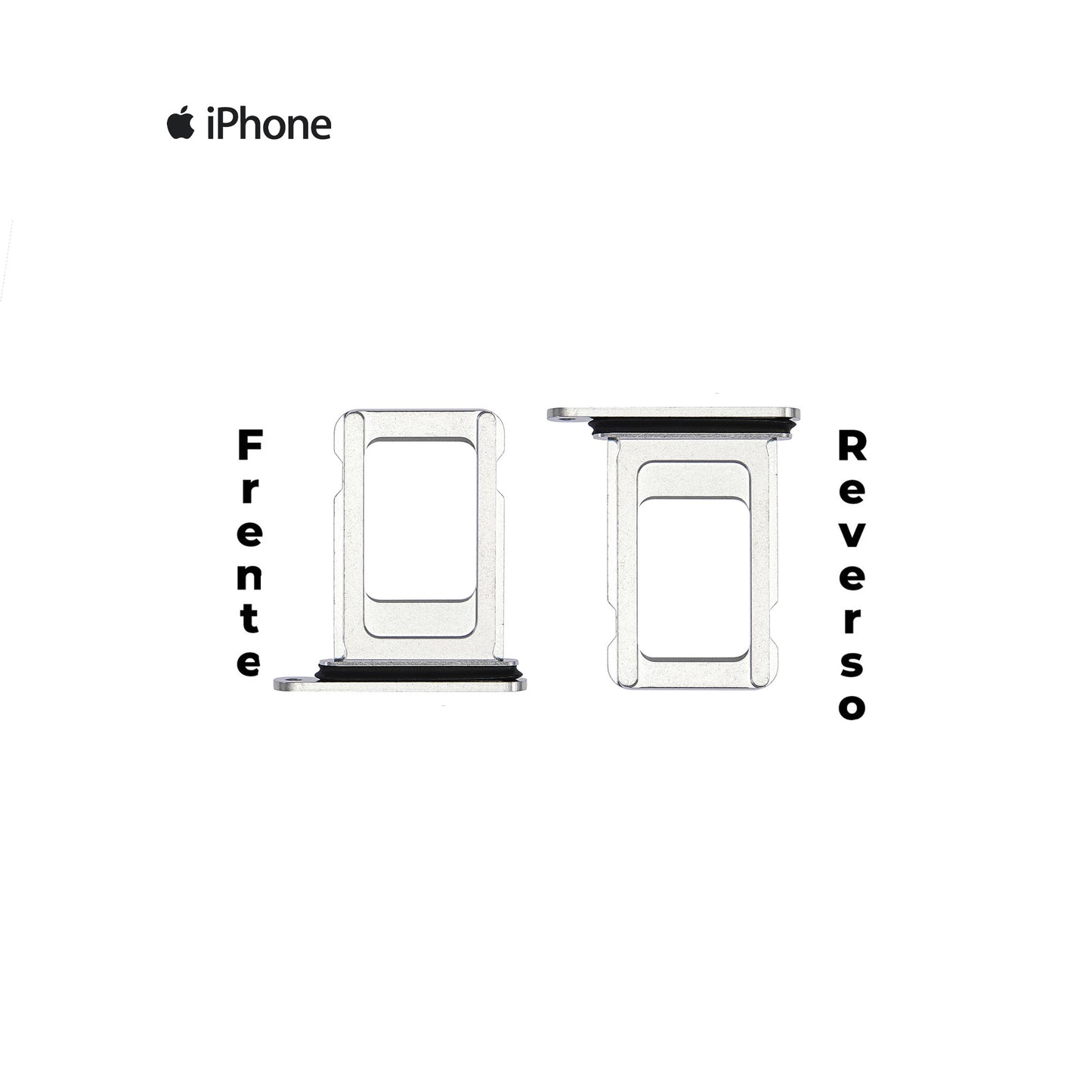 PORTA SIM IPHONE 14 PRO MAX PLATA