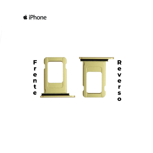 PORTA SIM IPHONE XR AMARILLO