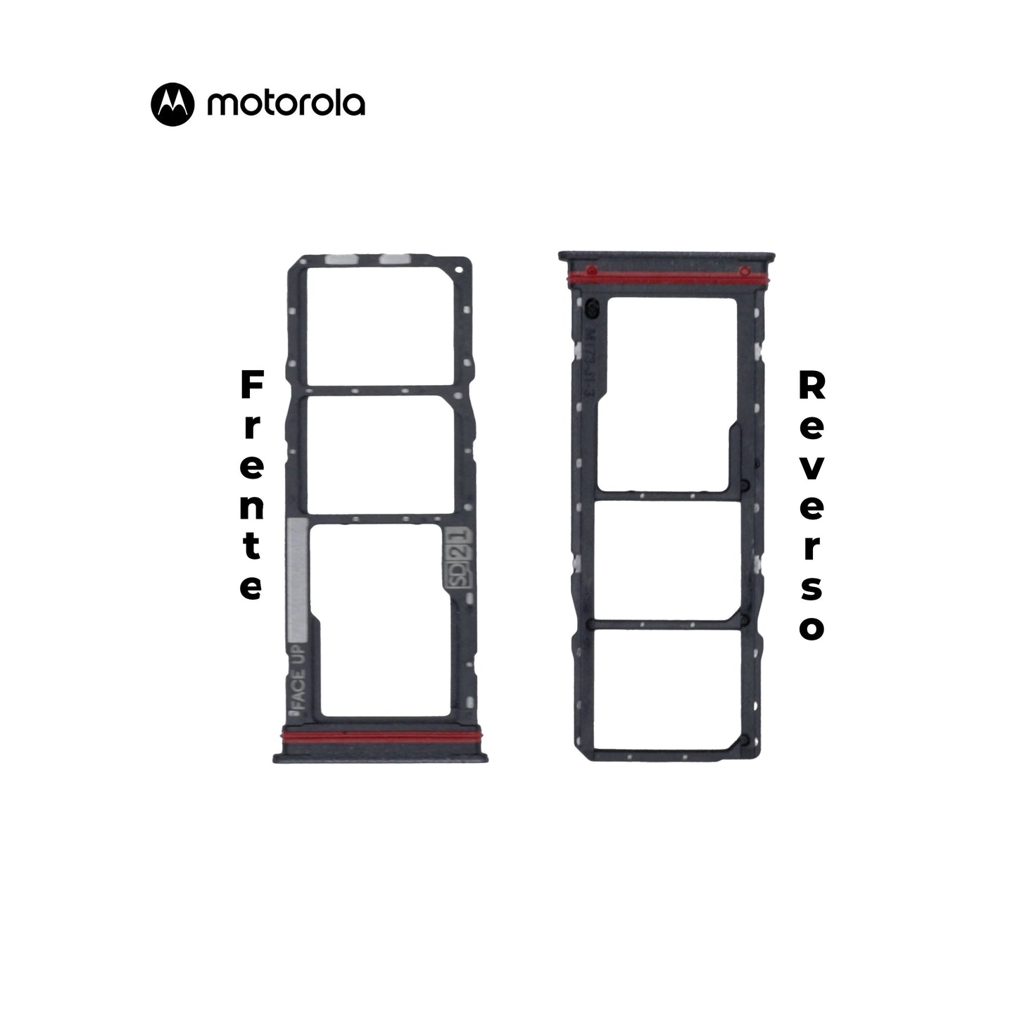 PORTA SIM MOTOROLA G04 / G04S NEGRO