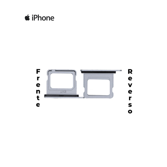 PORTA SIM IPHONE 16 / 16 PLUS BLANCO/PLATA