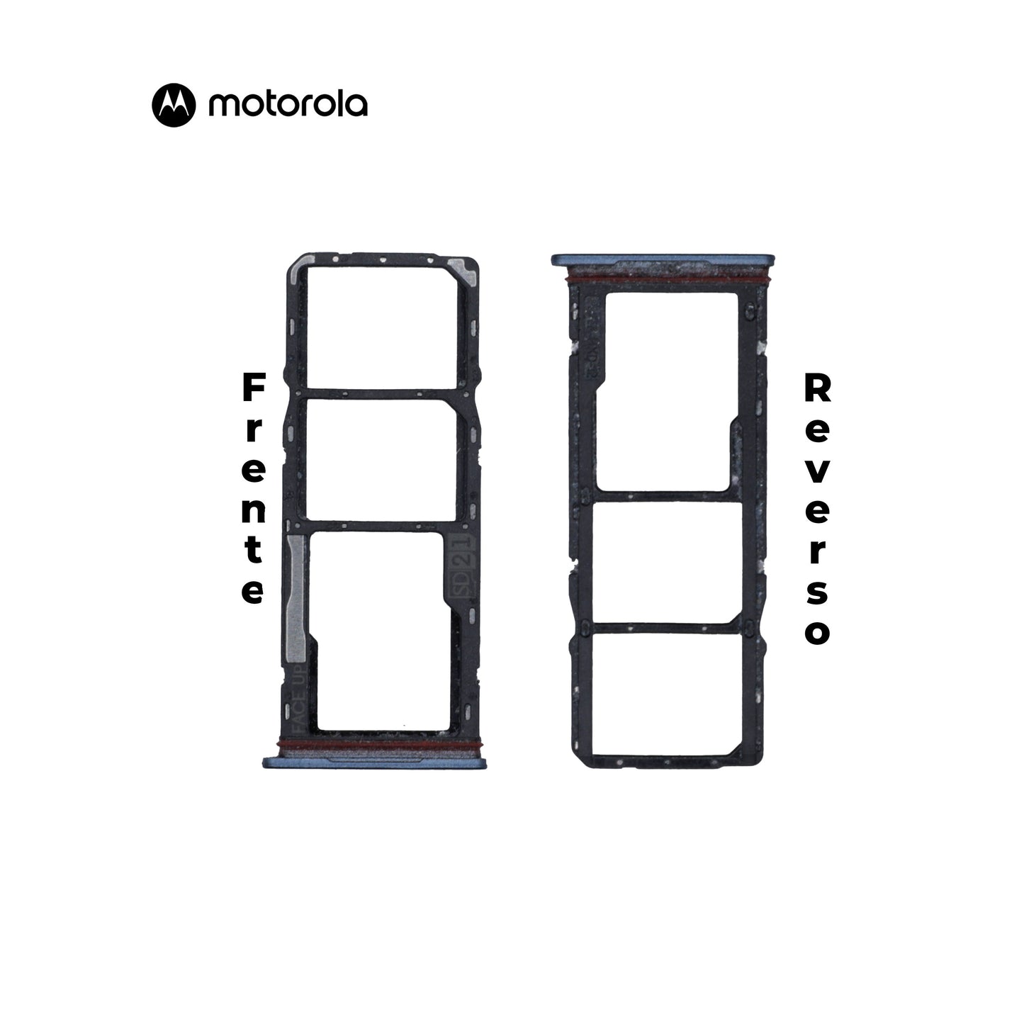PORTA SIM MOTOROLA E15 AZUL