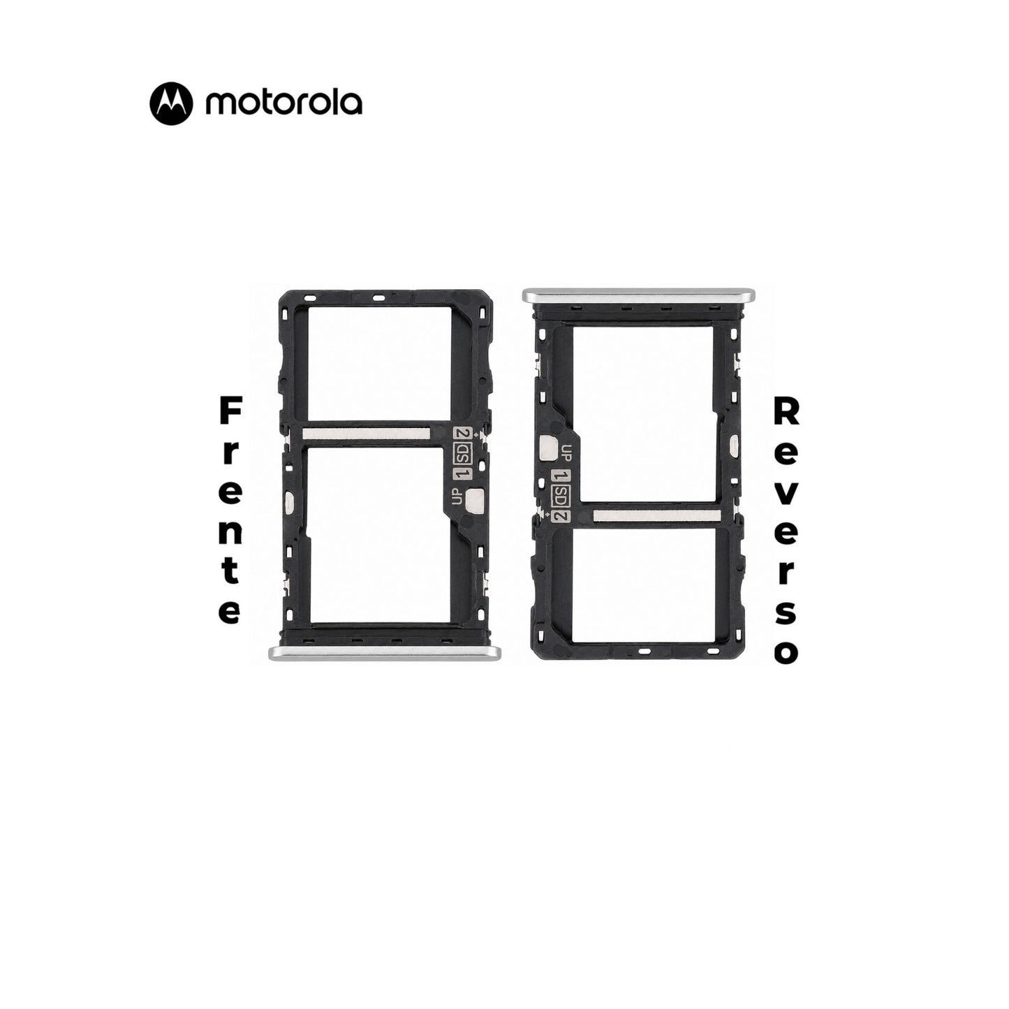 PORTA SIM MOTOROLA G51 PLATA
