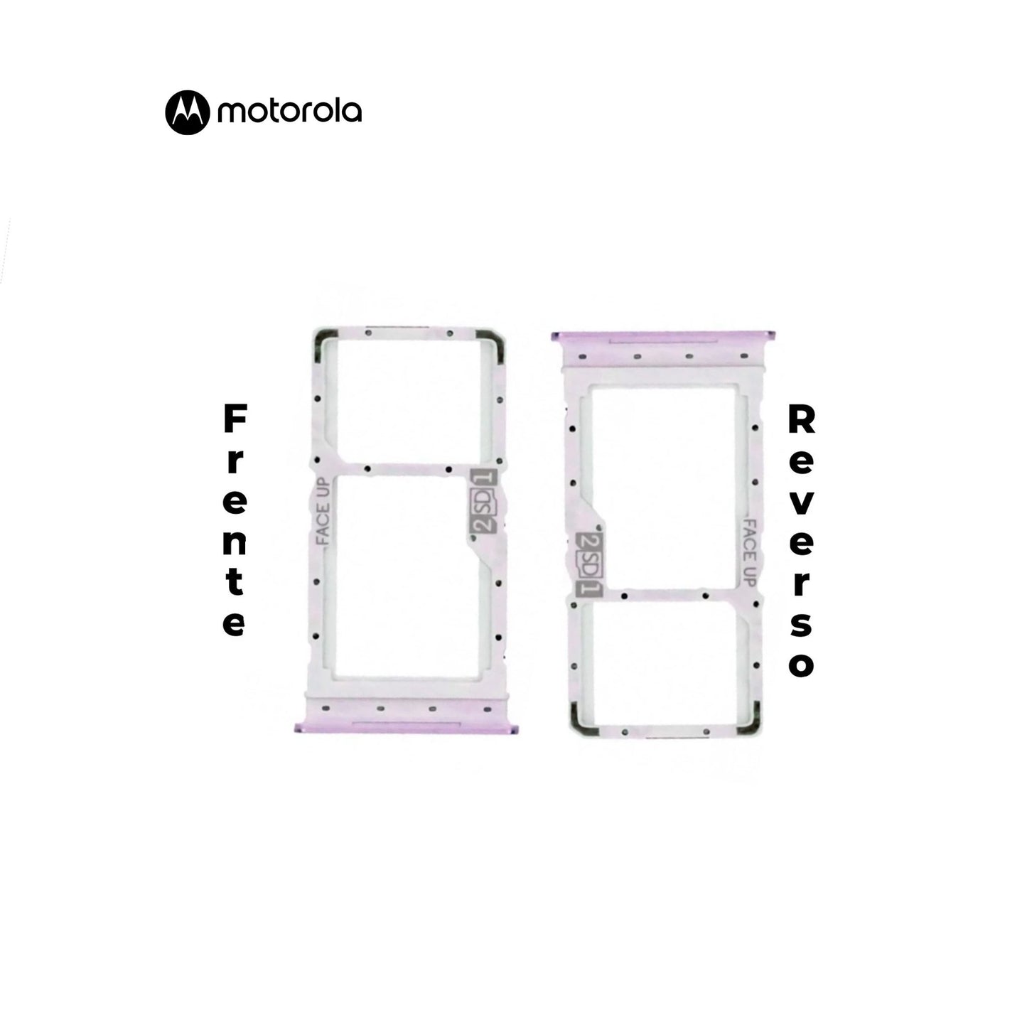 PORTA SIM MOTOROLA G53 ROSA