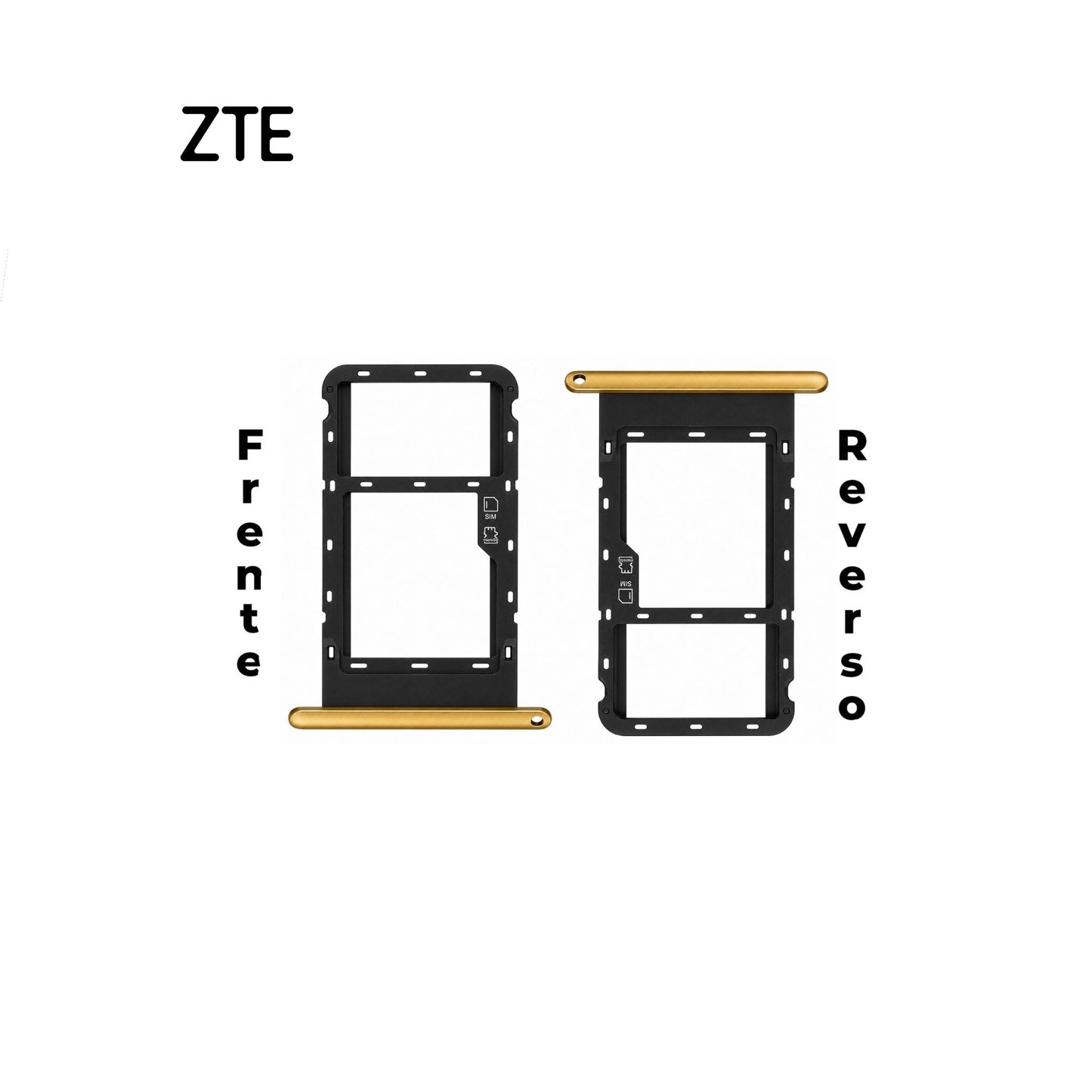 PORTA SIM ZTE BLADE A35 DORADO