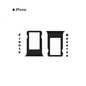 PORTA SIM IPHONE 6G NEGRO
