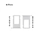 PORTA SIM IPHONE 6G PLATA