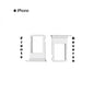 PORTA SIM IPHONE 7G PLATA