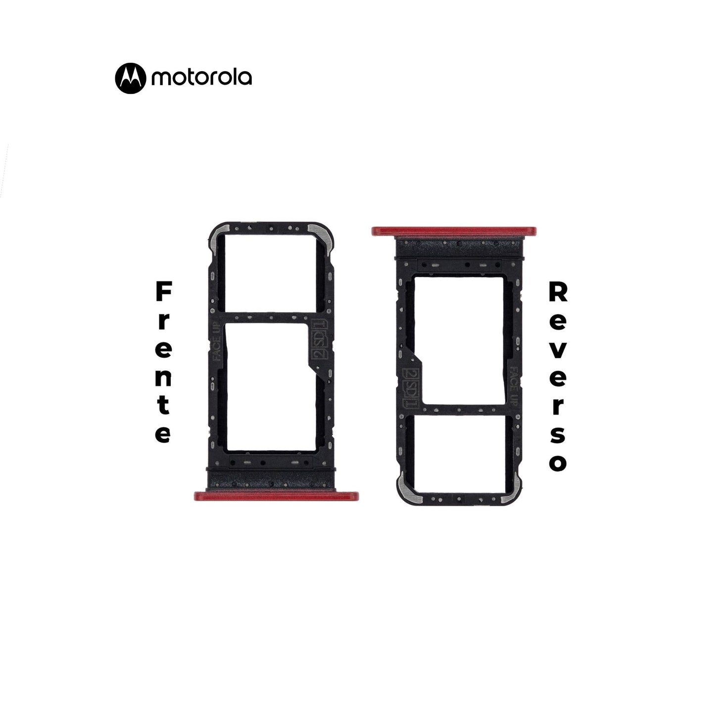 PORTA SIM MOTOROLA E7 ROJO