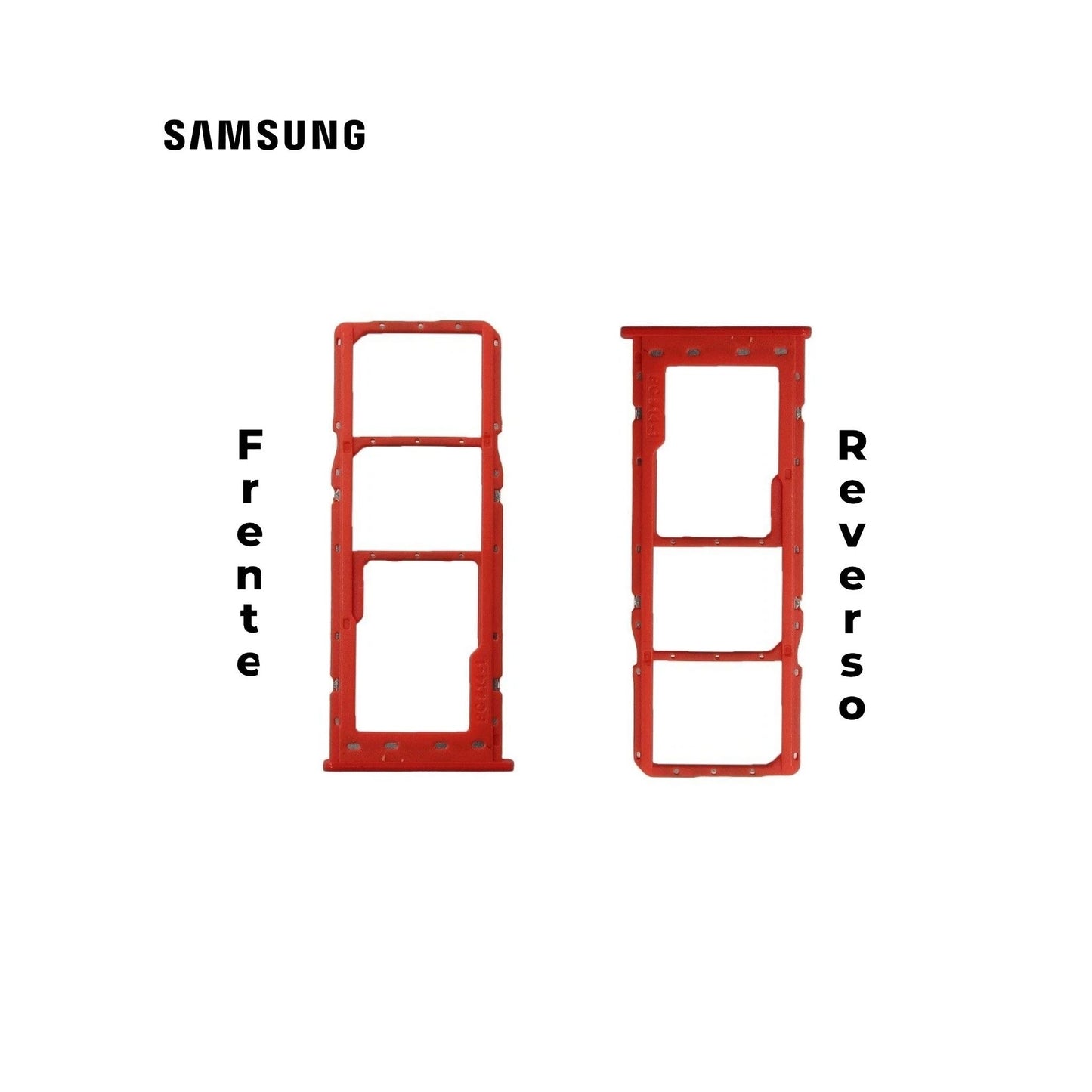 PORTA SIM SAMSUNG A10 ROJO