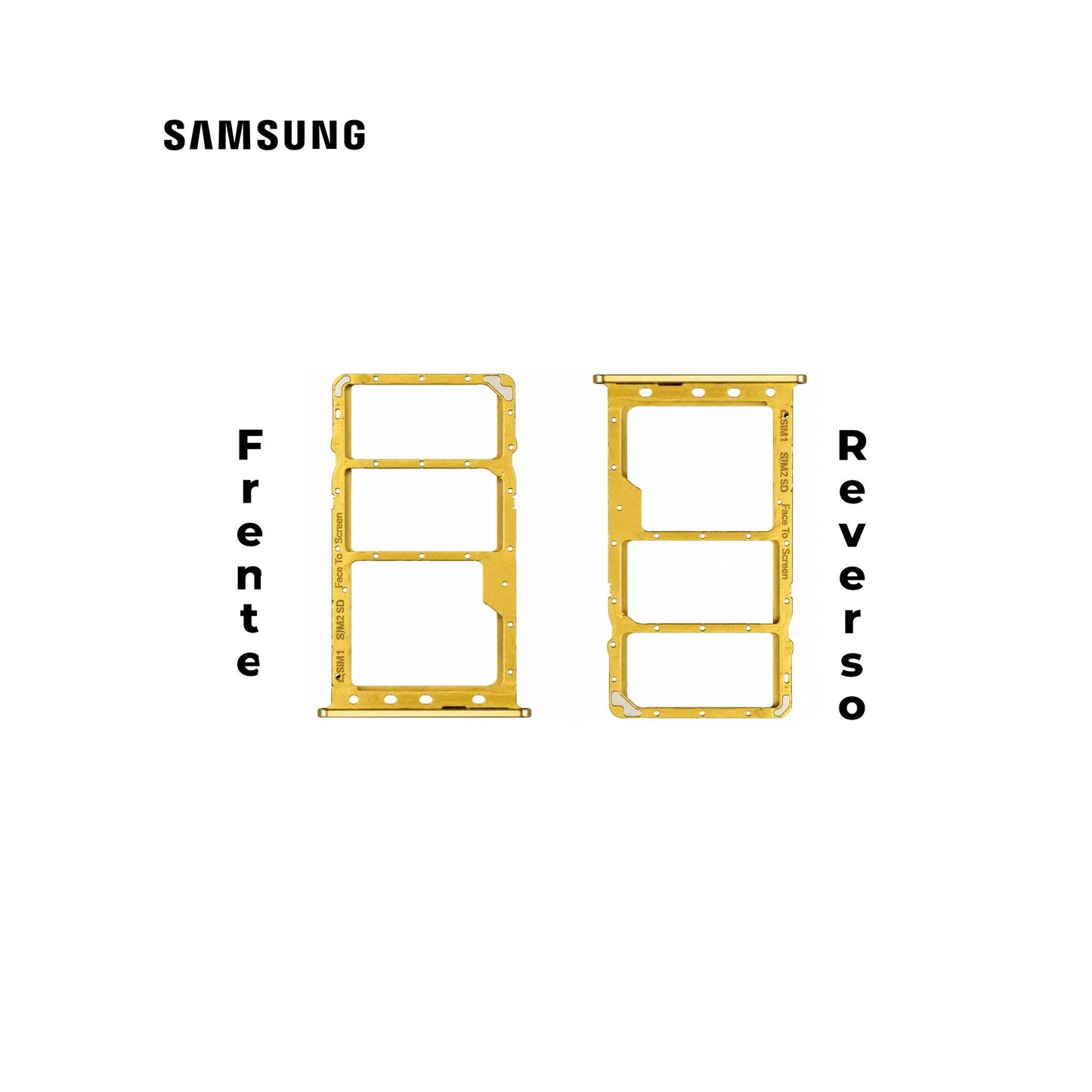 PORTA SIM SAMSUNG A7 2017 DORADO
