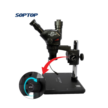 SOPTOP MICROSCOPIO TRINOCULAR 7060 ULTRA (INCLUYE ANILLO DE LUZ + BARLOW 0.5X)
