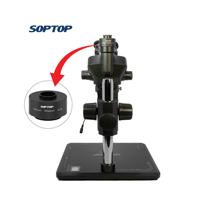 SOPTOP MICROSCOPIO TRINOCULAR 7060 ULTRA (INCLUYE ANILLO DE LUZ + BARLOW 0.5X)