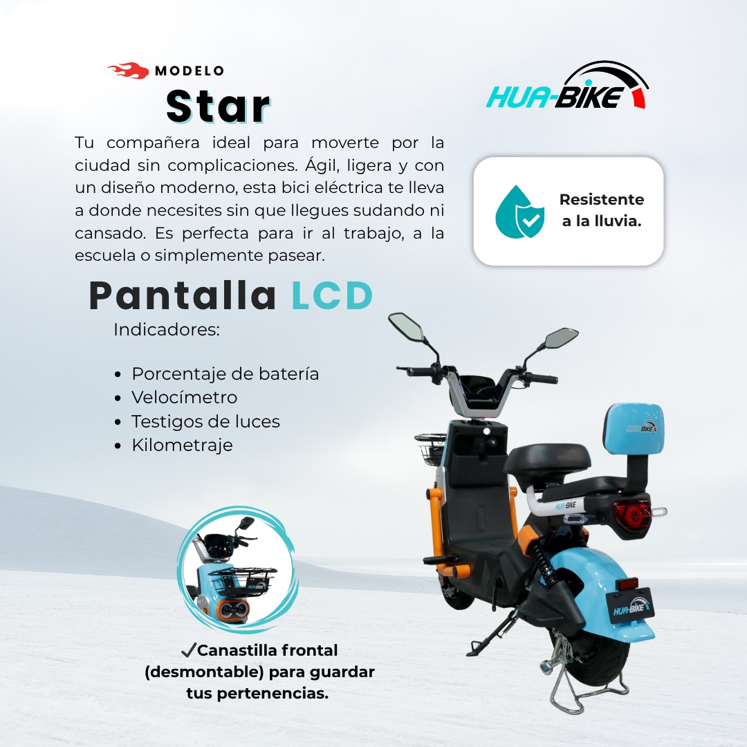 HUA-BIKE BICICLETA ELECTRICA STAR