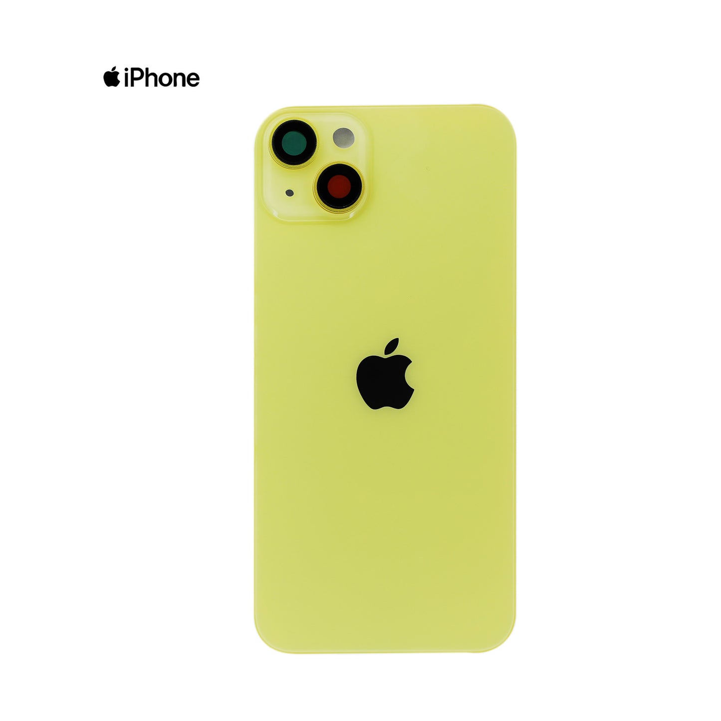 TAPA PARA IPHONE 14 PLUS AMARILLO CON CLIP CALIDAD PREMIUM AAA