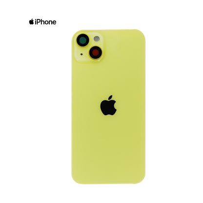 TAPA PARA IPHONE 14 PLUS AMARILLO CON CLIP CALIDAD PREMIUM AAA