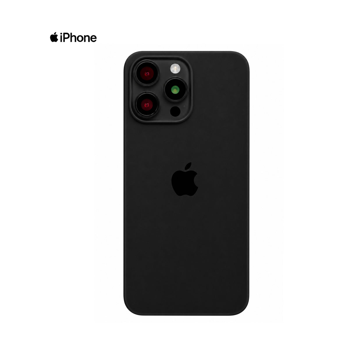 TAPA PARA IPHONE 14 PLUS NEGRO CON CLIP CALIDAD PREMIUM AAA