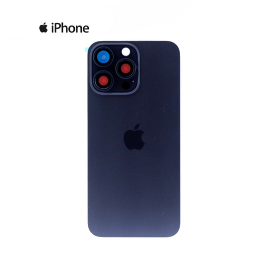 TAPA PARA IPHONE 15 PRO MAX AZUL CON CLIP CALIDAD PREMIUM AAA