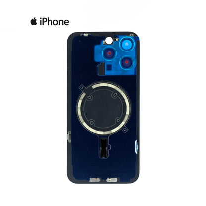 TAPA PARA IPHONE 15 PRO MAX AZUL CON CLIP CALIDAD PREMIUM AAA