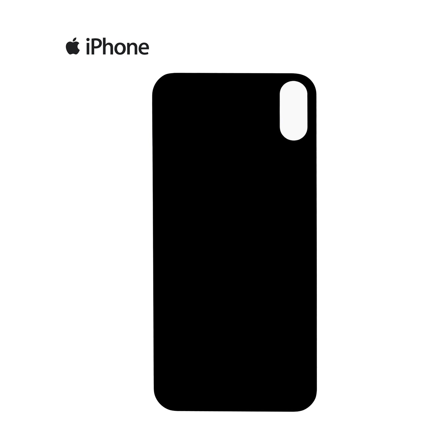 TAPA PARA IPHONE X NEGRO