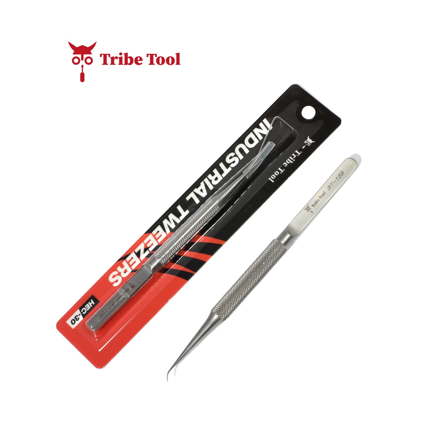 TRIBE TOOL PINZA CURVA ACERO INOXIDABLE BT - 15B GRIS