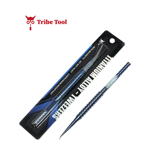 TRIBE TOOL PINZA CURVA TITANIO ANILLO GT - 15 AZUL