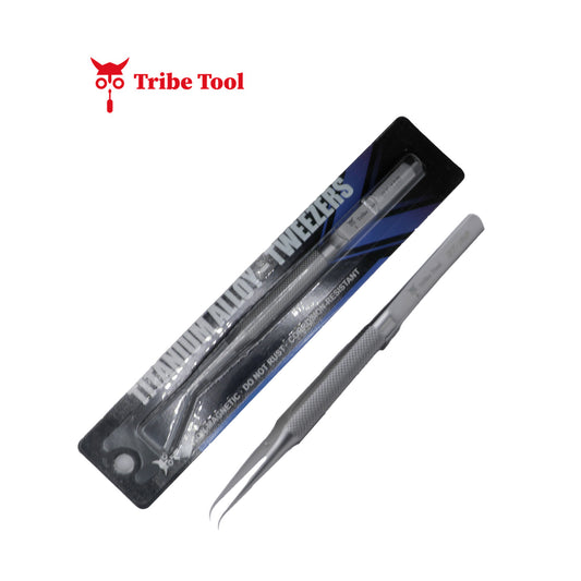 TRIBE TOOL PINZA CURVA TITANIO CLASICA BT - 15B GRIS