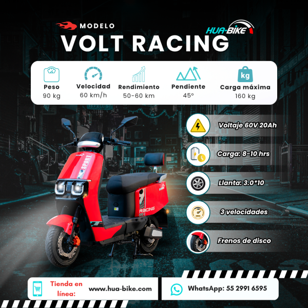 HUA-BIKE BICICLETA ELECTRICA VOLT RACING