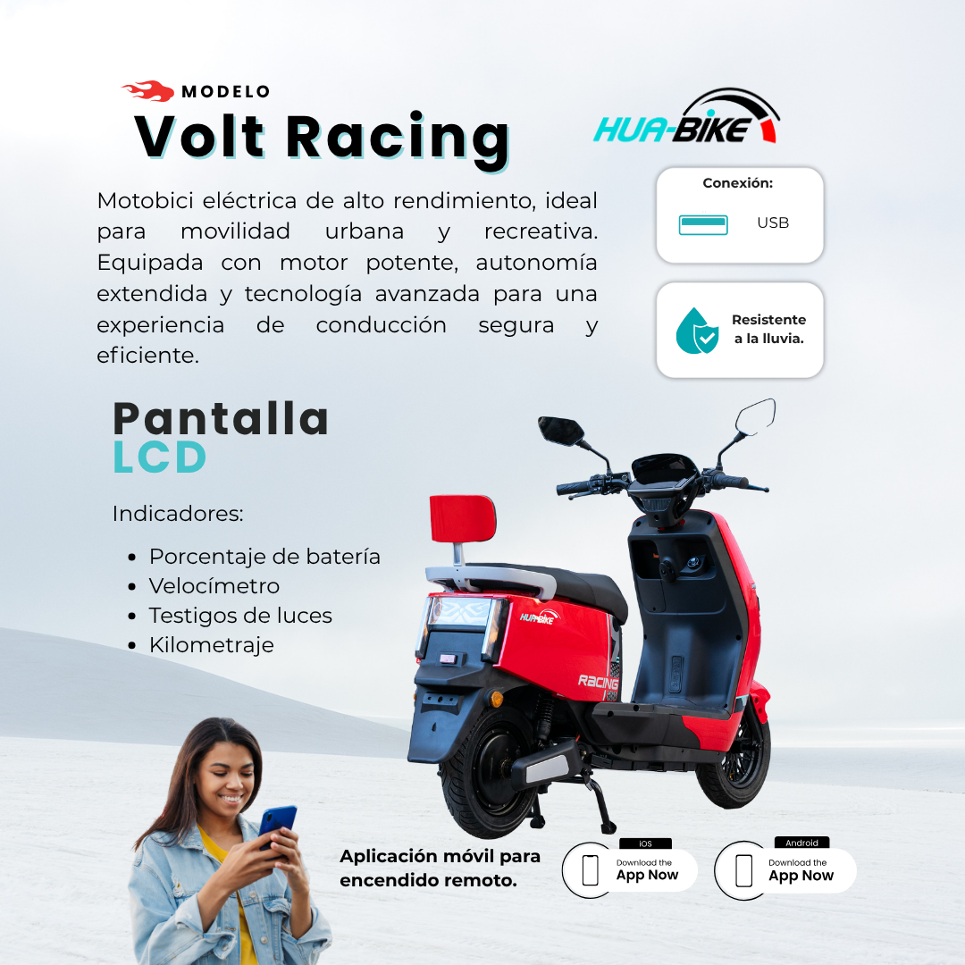 HUA-BIKE BICICLETA ELECTRICA VOLT RACING