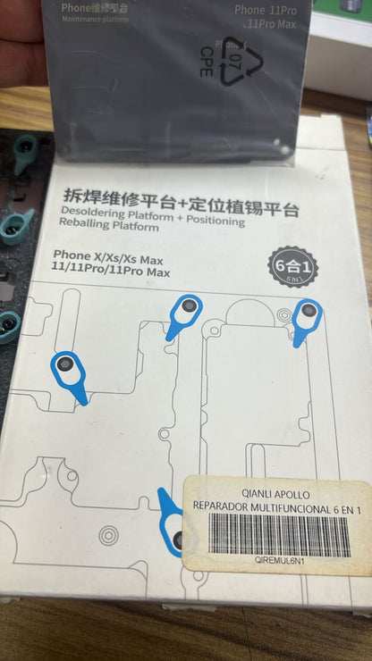 QIANLI PLATAFORMA DE REPARACION MULTIFUNCIONAL 6 EN 1 , IPHONE X AL 11 PRO MAX