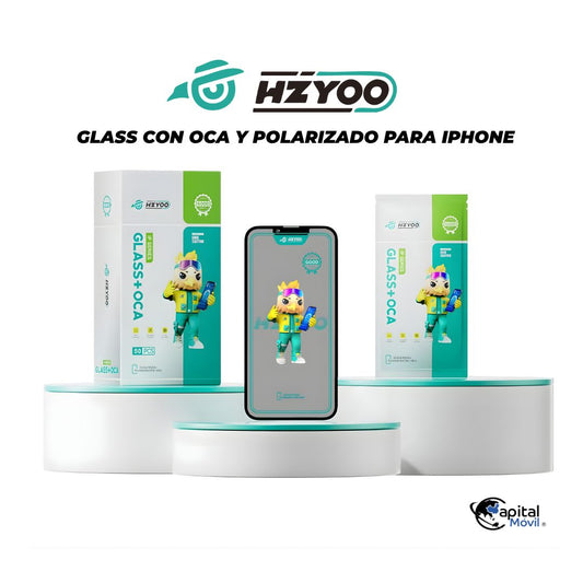 HZYOO GLASS CON OCA PARA Y POLARIZADO IPHONE SERIES 15 - 17