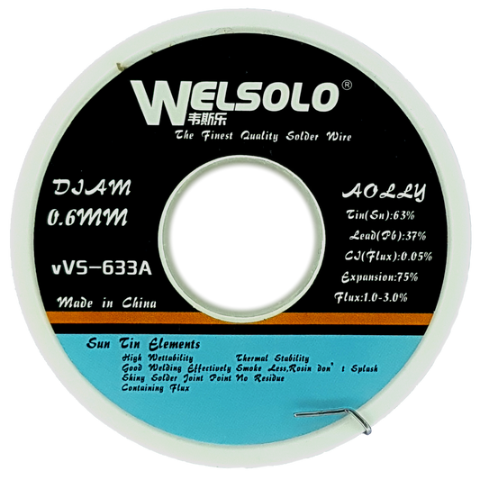 WELSOLO SOLDADURA FINA 0.6 MM 40 GR