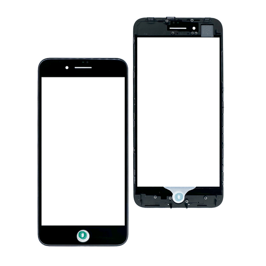 GLASS CON OCA IPHONE 8G PLUS NEGRO