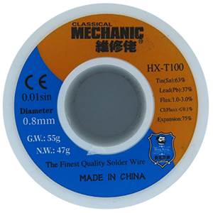 MECHANIC SOLDADURA FINA 0.8 MM 55 GR HX-T100