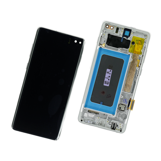 PANTALLA SAMSUNG S10 PLUS PLATA CON MARCO