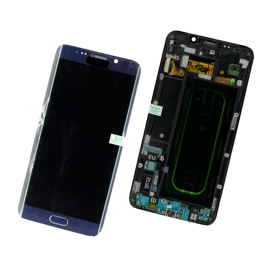 PANTALLA SAMSUNG S6 EDGE PLUS AZUL CON MARCO