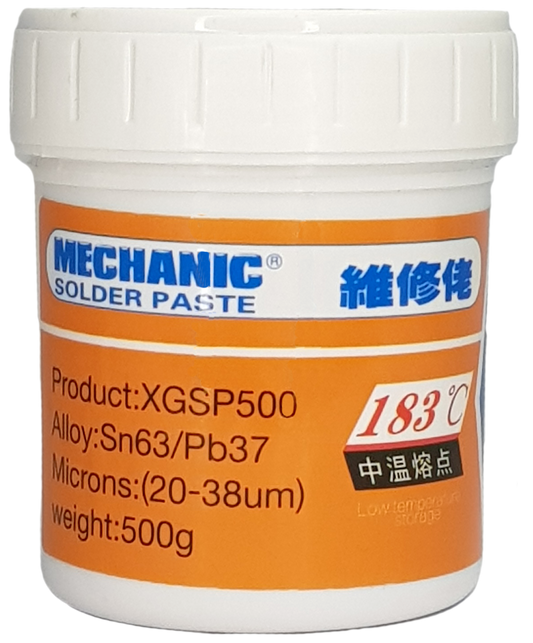 MECHANIC PASTA DE SOLDADURA 183 ° XGSP500 500 GR