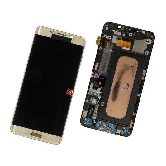 PANTALLA SAMSUNG S6 EDGE PLUS DORADO VERSION F CORTO