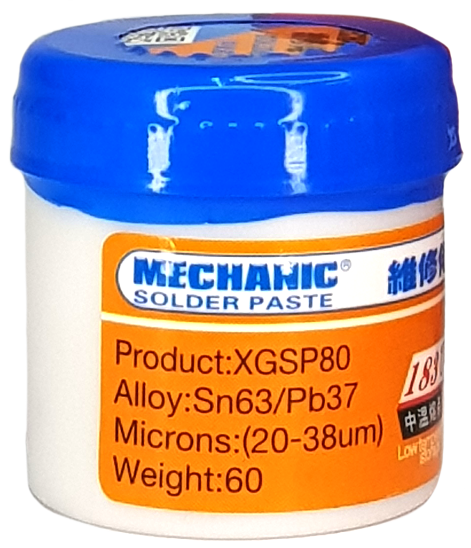MECHANIC PASTA DE SOLDADURA 183 ° XGSP80 60 GR