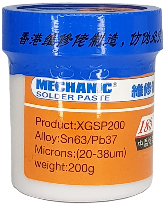 MECHANIC PASTA DE SOLDADURA 183 ° XGSP200 200 GR
