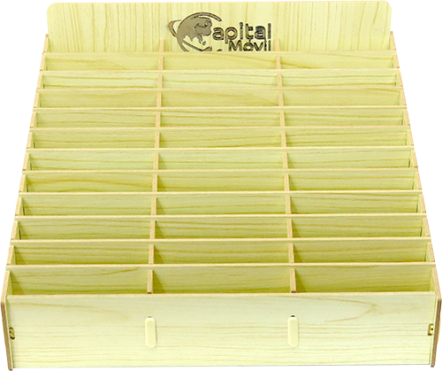 ORGANIZADOR DE MADERA 36 COMPARTIMENTOS