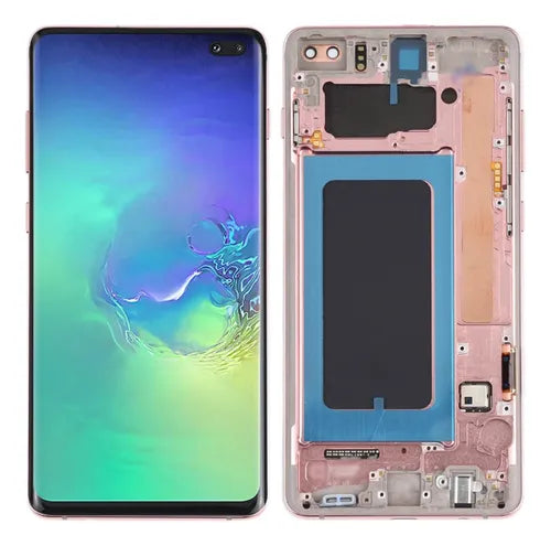 PANTALLA SAMSUNG S10 PLUS ROSA CON MARCO