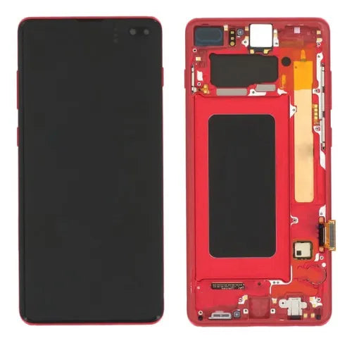 PANTALLA SAMSUNG S10 PLUS ROJO CON MARCO