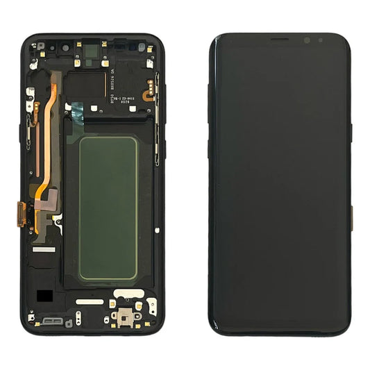 PANTALLA SAMSUNG S8 PLUS CON MARCO NEGRO OLED PANTALLA RECORTADA