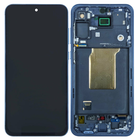 PANTALLA SAMSUNG A55 5G, A556 CON MARCO AZUL MARINO CALIDAD INCELL