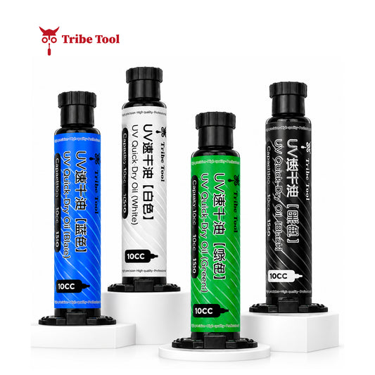 TRIBE TOOL MASCARA UV VERDE/AZUL/BLANCO/NEGRO TU-3S 10CC , SECADO RAPIDO