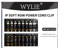 WYLIE FLEXOR DE REPUESTO PARA CABLE DE ALIMENTACION SERIE IPHONE 6 - 16 PRO MAX